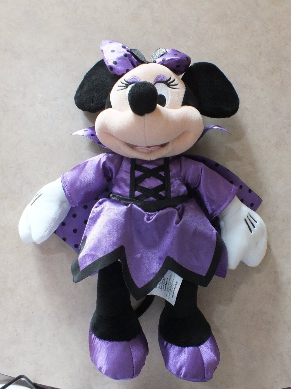 Disney Store Purple Halloween Minnie Vampire Plush